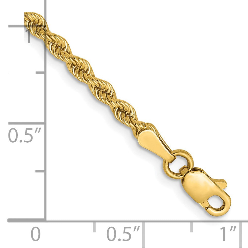 14k 2.5mm Solid Rope Chain
