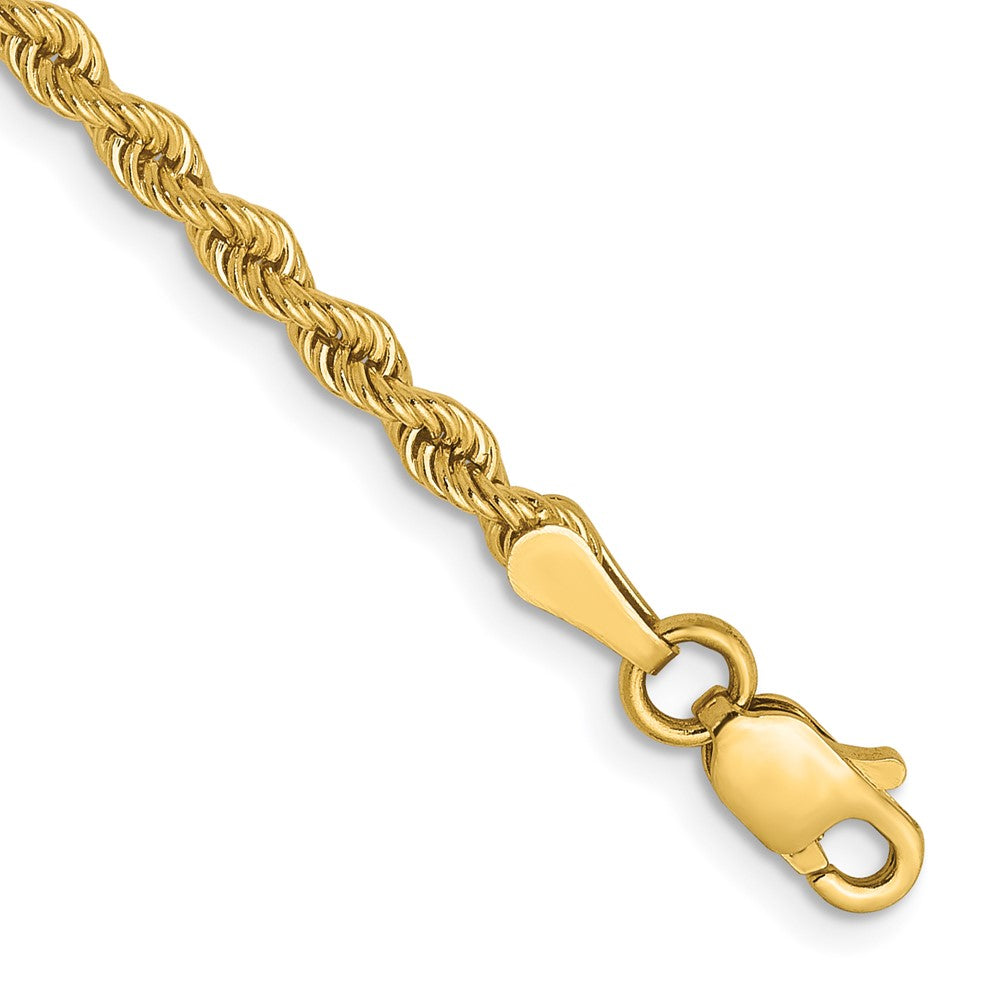 14k 2.5mm Solid Rope Chain