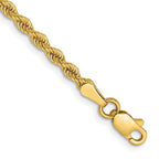 14k 2.5mm Solid Rope Chain