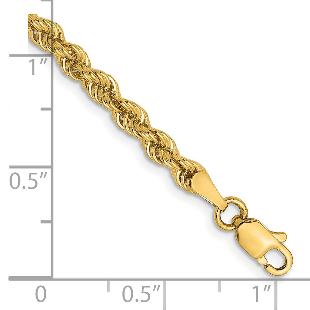 14k 3.0mm Solid Rope Chain