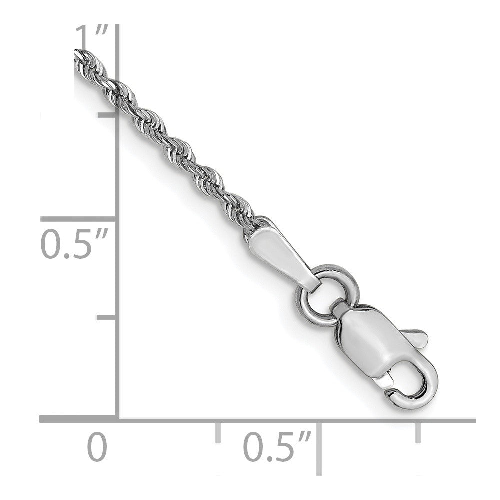 14k White Gold 1.3mm D/C Quadruple Rope Chain