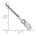 14k White Gold 1.3mm D/C Quadruple Rope Chain