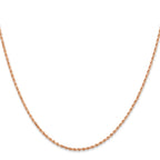 14k Rose Gold 1.5mm Diamond-cut Rope Chain