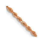 14k Rose Gold 1.5mm Diamond-cut Rope Chain