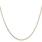 14K .8mm Box with Spring Ring Clasp Chain