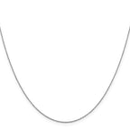 14K White Gold .8mm Loose Rope Chain