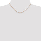 14K Rose Gold .8mm Box with Lobster Clasp Chain