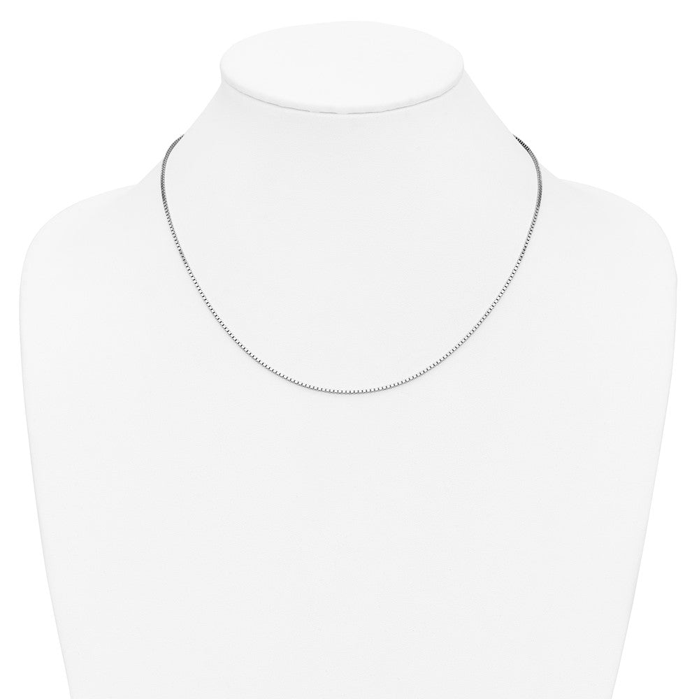 14K White Gold 1.2mm Box Chain
