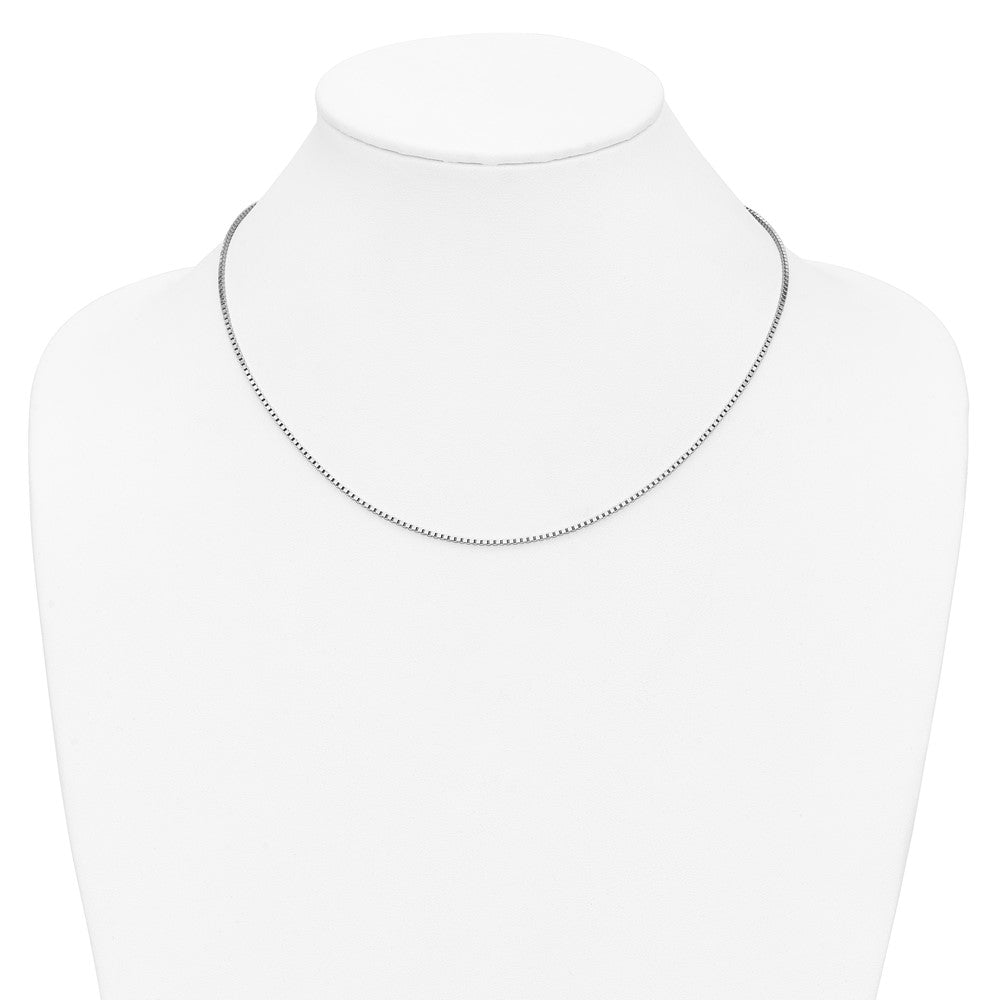 14K White Gold 1.3mm Box Chain