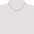14K Rose Gold 1mm Singapore with Lobster Clasp Chain