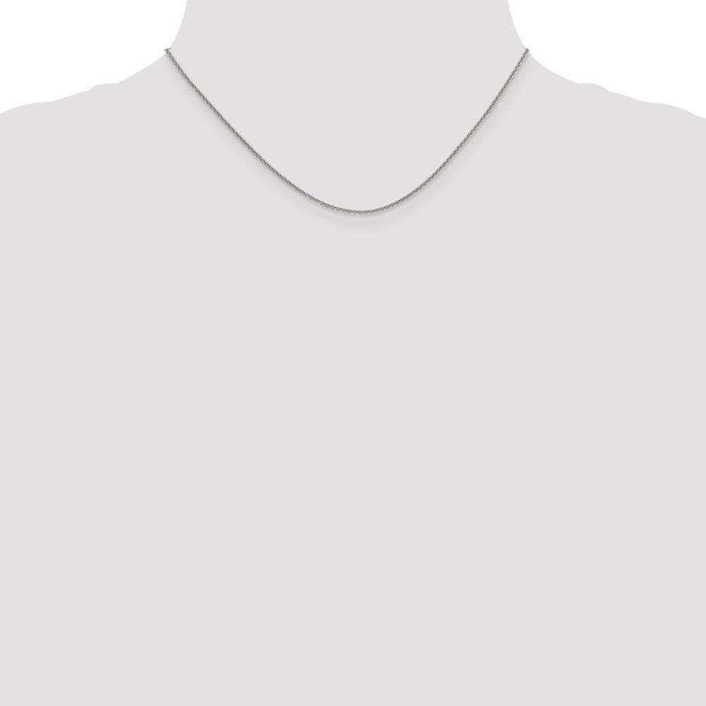 14K White Gold 1.4mm Round Cable Chain