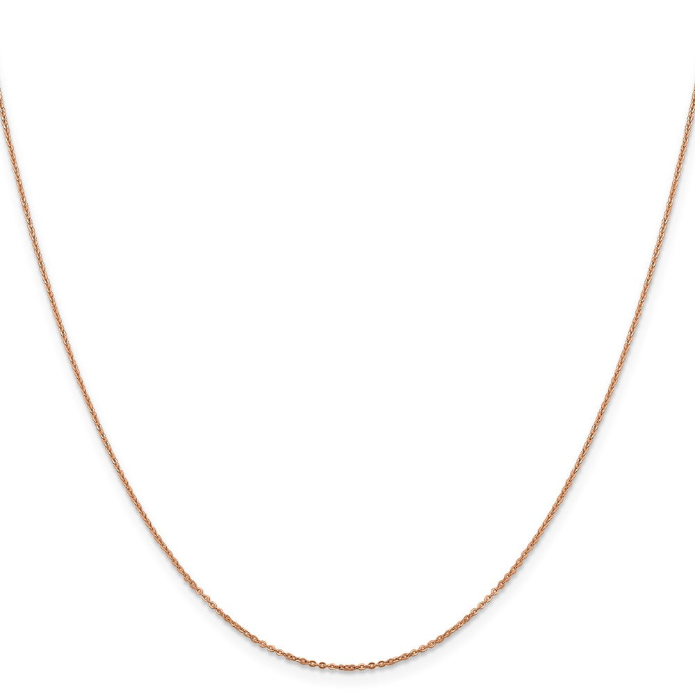 14K Rose Gold 1.1mm Flat Cable Chain