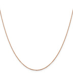 14K Rose Gold 1.1mm Flat Cable Chain