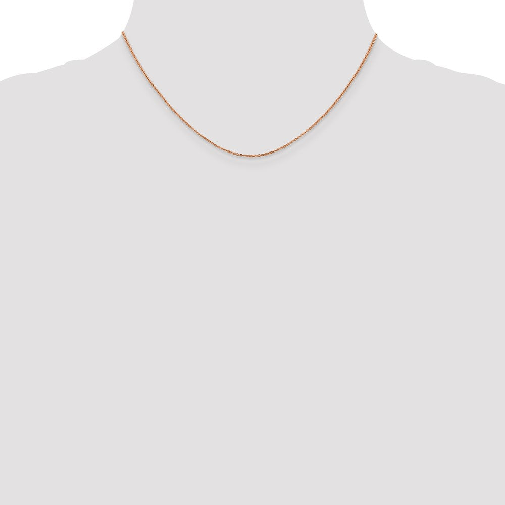 14K Rose Gold 1.1mm Flat Cable Chain
