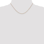 14K Rose Gold .7mm Box with Lobster Clasp Chain