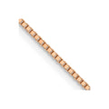 14K Rose Gold .7mm Box with Lobster Clasp Chain