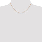 14K Rose Gold .5mm Baby Box with Lobster Clasp Chain