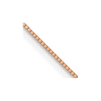14K Rose Gold .5mm Baby Box with Lobster Clasp Chain