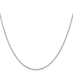 14K White Gold 1mm D/C Open Franco Chain