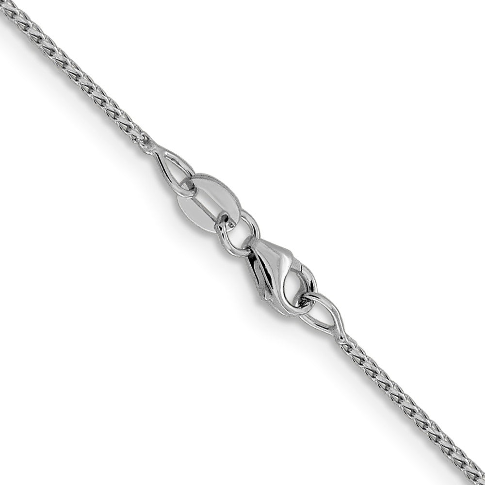 14K White Gold 1mm D/C Open Franco Chain