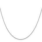 14K White Gold .9mm D/C Twisted Box Chain