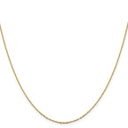 14K 1mm D/C Open Long Link Cable Chain