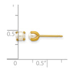 Inverness 14k 4mm Simulated Pearl Post Piercing Earrings
