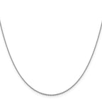 14K White Gold 1.15mm D/C Oval Link Chain