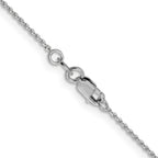 14K White Gold 1.15mm D/C Oval Link Chain