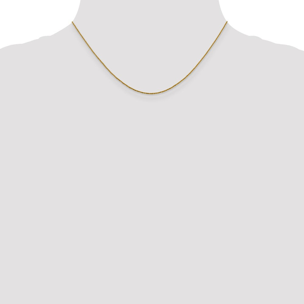 14K .9mm D/C Twisted Box Chain