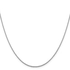 14K White Gold 1.40mm D/C Oval Link Chain