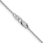 14K White Gold 1.40mm D/C Oval Link Chain