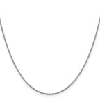 14K White Gold 1.25mm D/C Cable Chain
