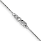 14K White Gold 1.25mm D/C Cable Chain