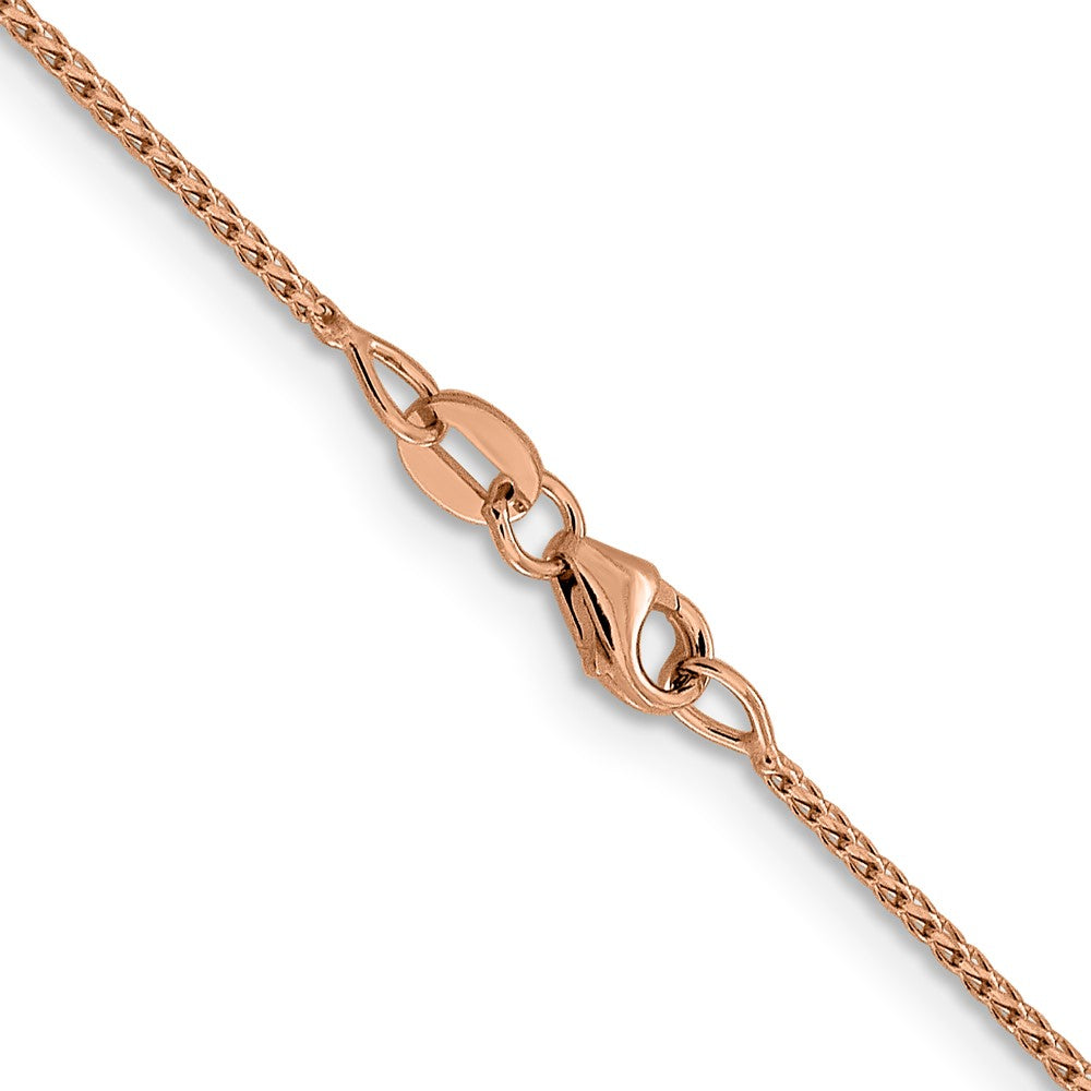 14K Rose Gold 1mm D/C Open Franco Chain