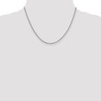 14K White Gold 2.1mm D/C Open Franco Chain