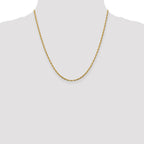 14K 1.6mm D/C Long Link Franco Chain