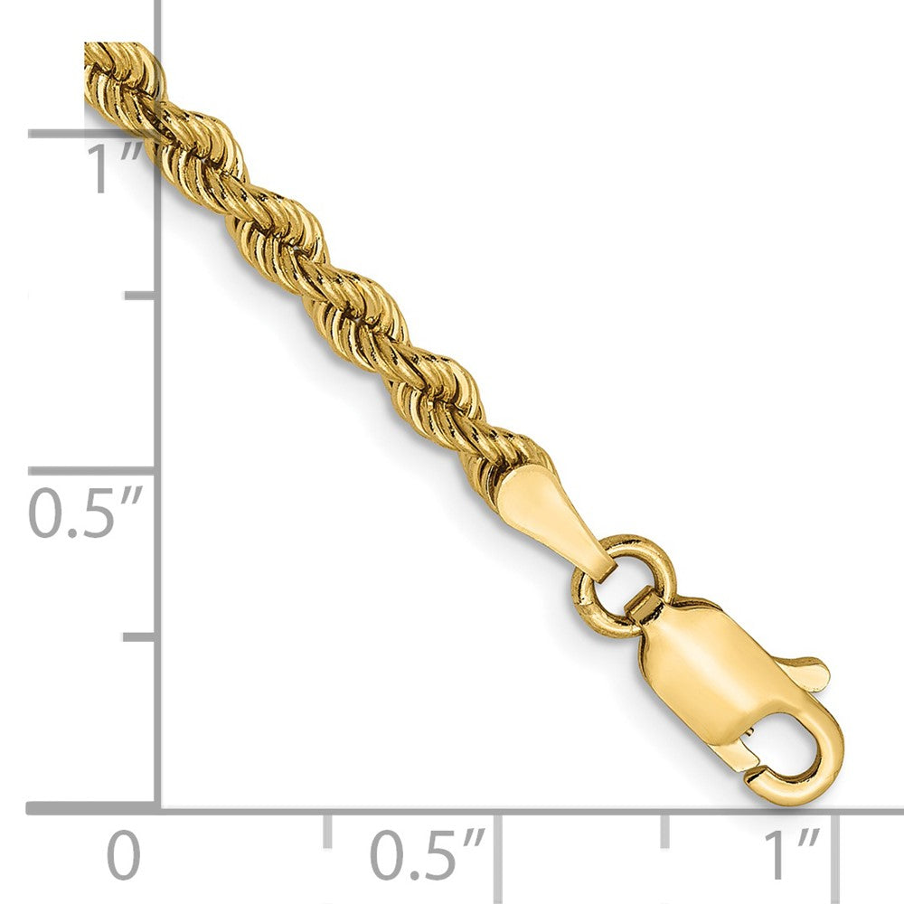 14k 2.75mm Solid Rope Chain