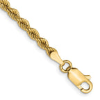 14k 2.75mm Solid Rope Chain