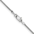14k White Gold 1.25mm Solid D/C Spiga Chain