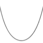 14k White Gold 1.7mm Solid D/C Spiga Chain