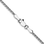 14k White Gold 1.7mm Solid D/C Spiga Chain