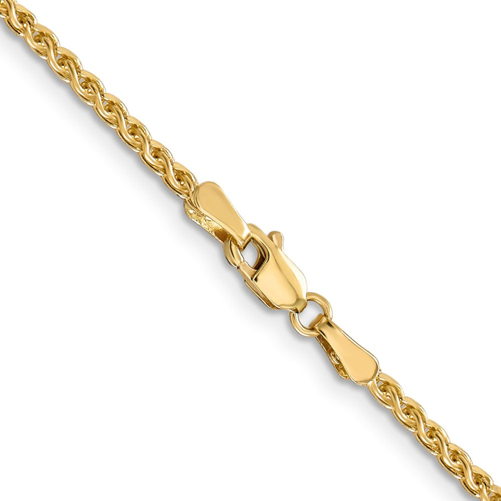 14k 2.1mm Solid D/C Spiga Chain