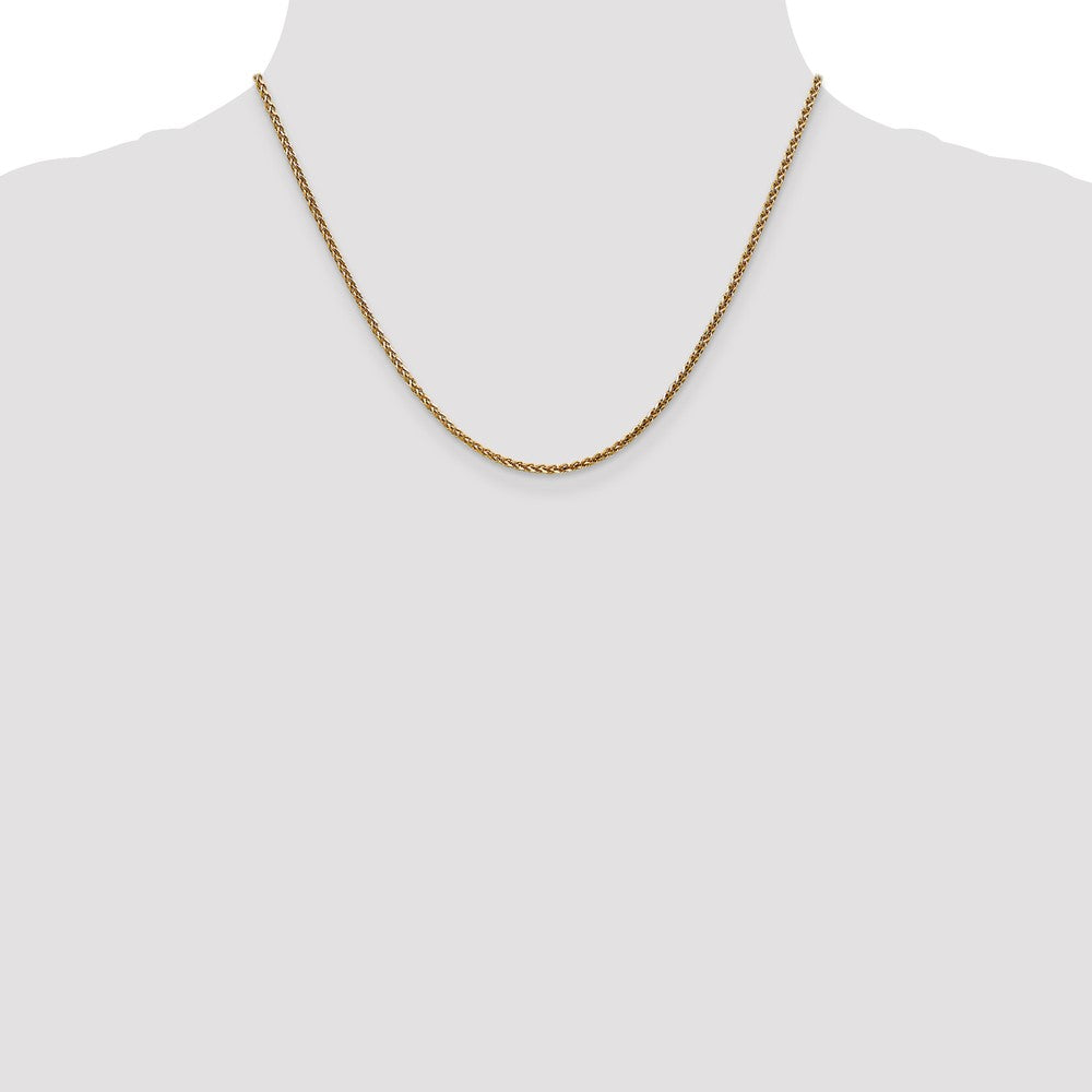 14k 2.1mm Solid D/C Spiga Chain