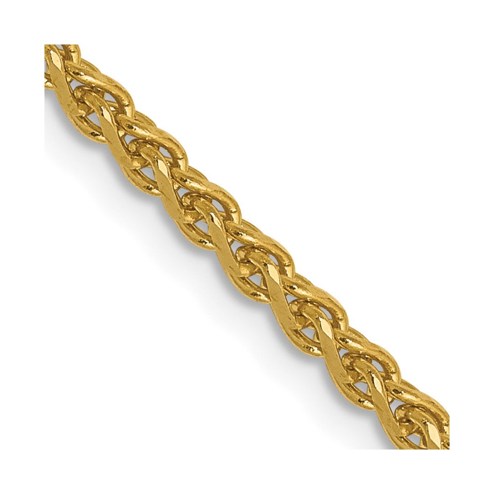 14k 2.1mm Solid D/C Spiga Chain