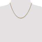 14K 1.85mm Semi-Solid D/C Round Box Chain