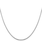 14K White Gold 1.95mm Flat Cable Chain