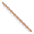 14K Rose Gold Carded .7mm Cable Rope with Spring Ring Clasp Chain