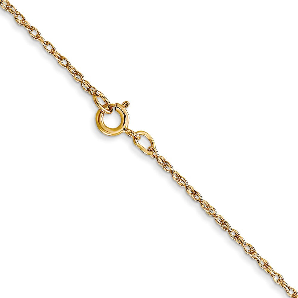 14K Carded .7mm Cable Rope with Spring Ring Clasp Chain