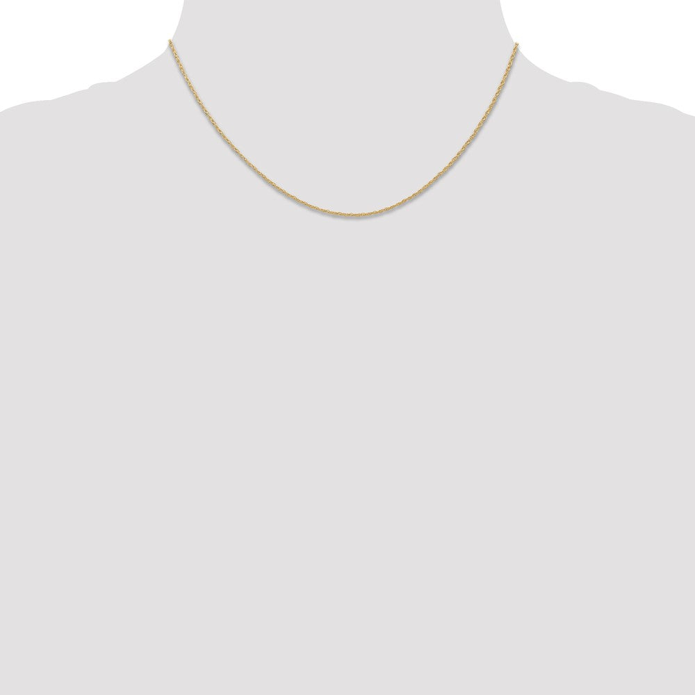 14K Carded .7mm Cable Rope with Spring Ring Clasp Chain